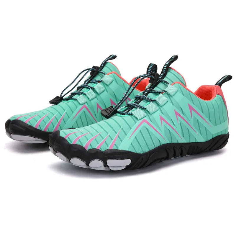 Men's air mesh running shoes in graffiti style with non-slip sole, available in multiple colour options including A-23 gray and A-26 blue