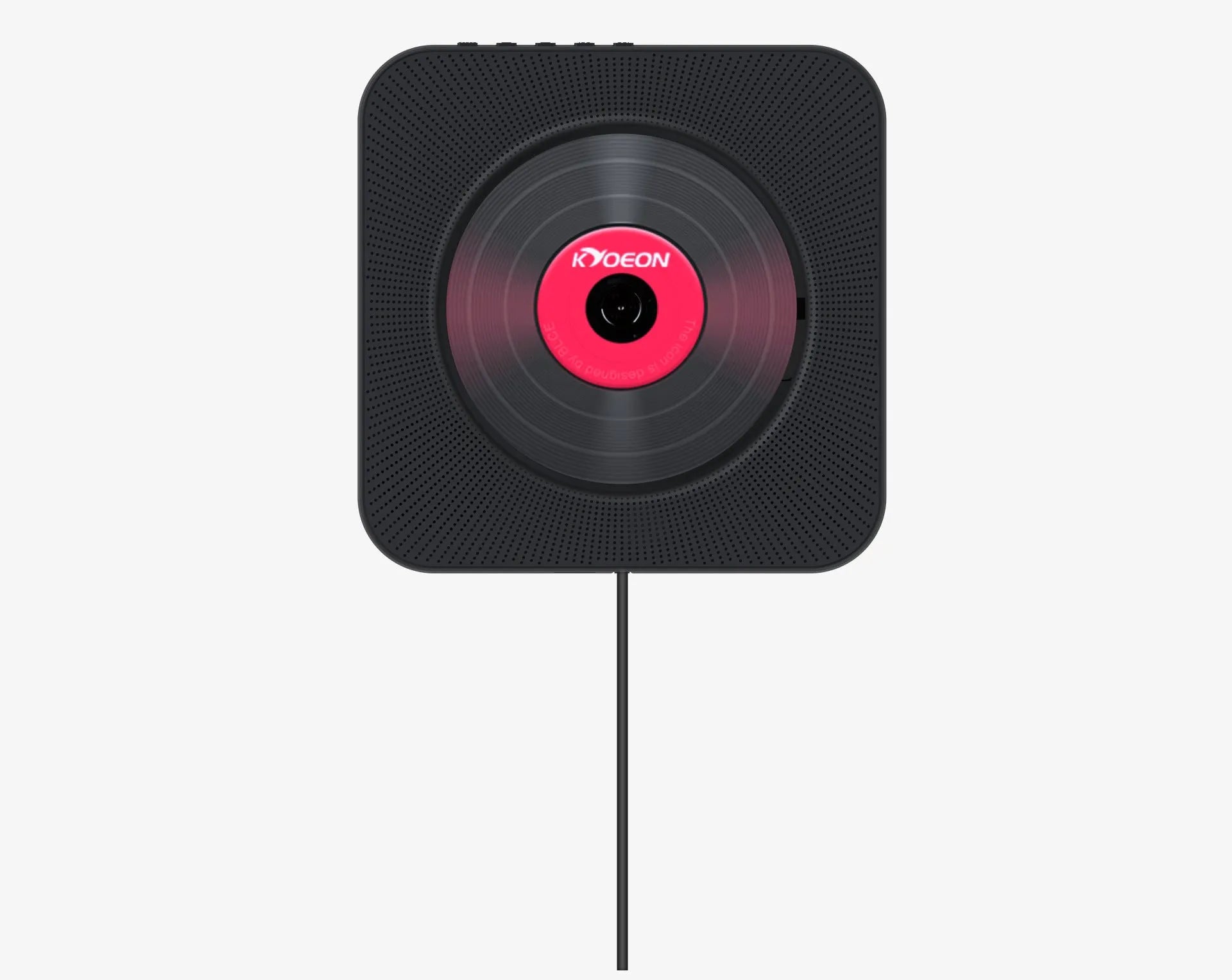 Wall-mounted CD DVD MP3 player with remote control in choice of four colours