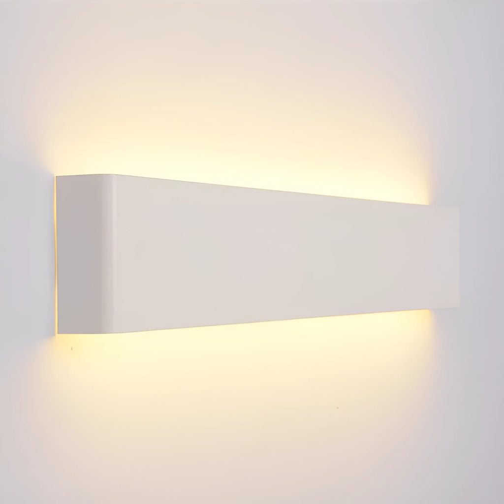 36cm square LED wall light with iron shade in black, for corridor or bathroom mirror front lighting