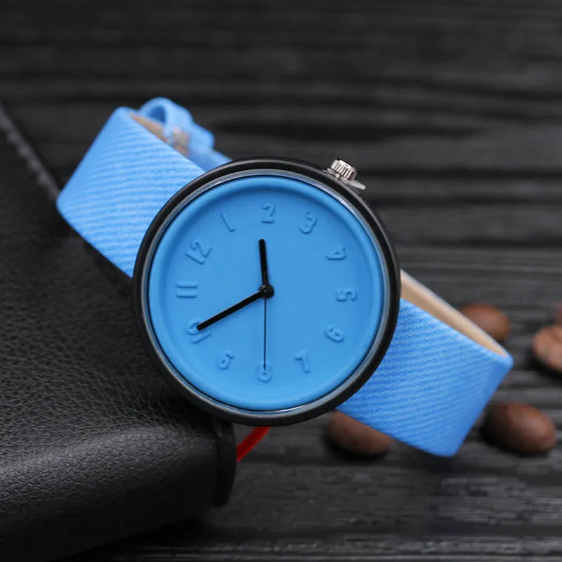 Creative ladies quartz watch with alloy dial and PU leather strap, white colour option, on display