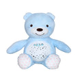 Blue baby star projection plush toy bear 30 cm soft short plush with sponge filling