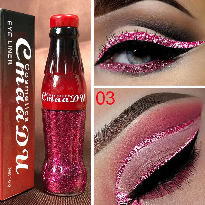 12-colour glitter eyeliner pencil set, waterproof long-lasting party and smoky eye makeup for women