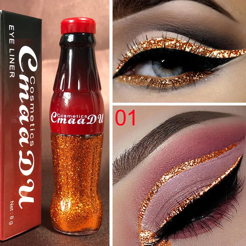 12-colour glitter eyeliner pencil set, waterproof long-lasting party and smoky eye makeup for women