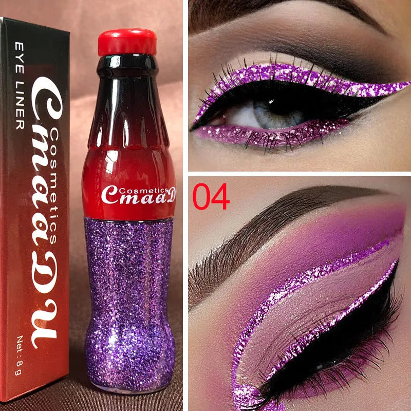 12-colour glitter eyeliner pencil set, waterproof long-lasting party and smoky eye makeup for women
