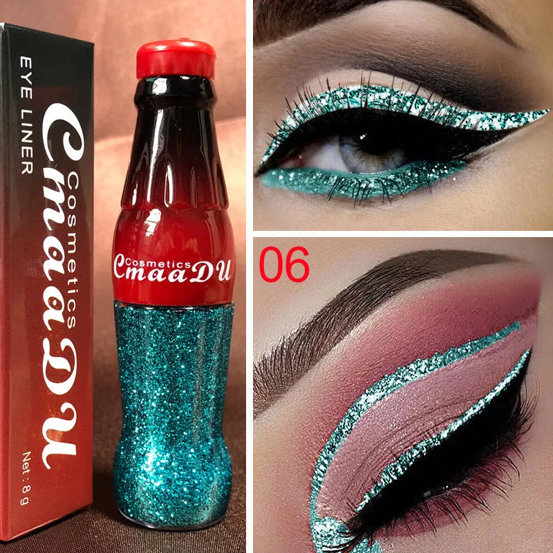 12-colour glitter eyeliner pencil set, waterproof long-lasting party and smoky eye makeup for women
