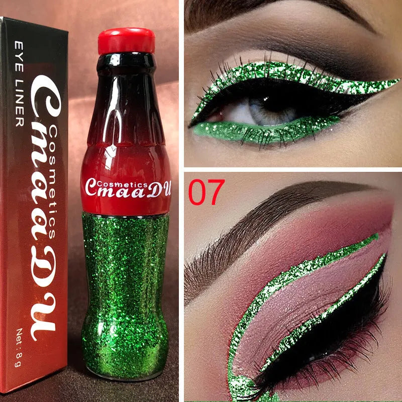 12-colour glitter eyeliner pencil set, waterproof long-lasting party and smoky eye makeup for women