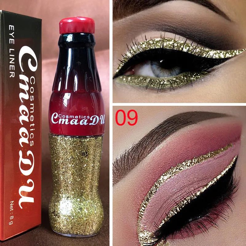 12-colour glitter eyeliner pencil set, waterproof long-lasting party and smoky eye makeup for women