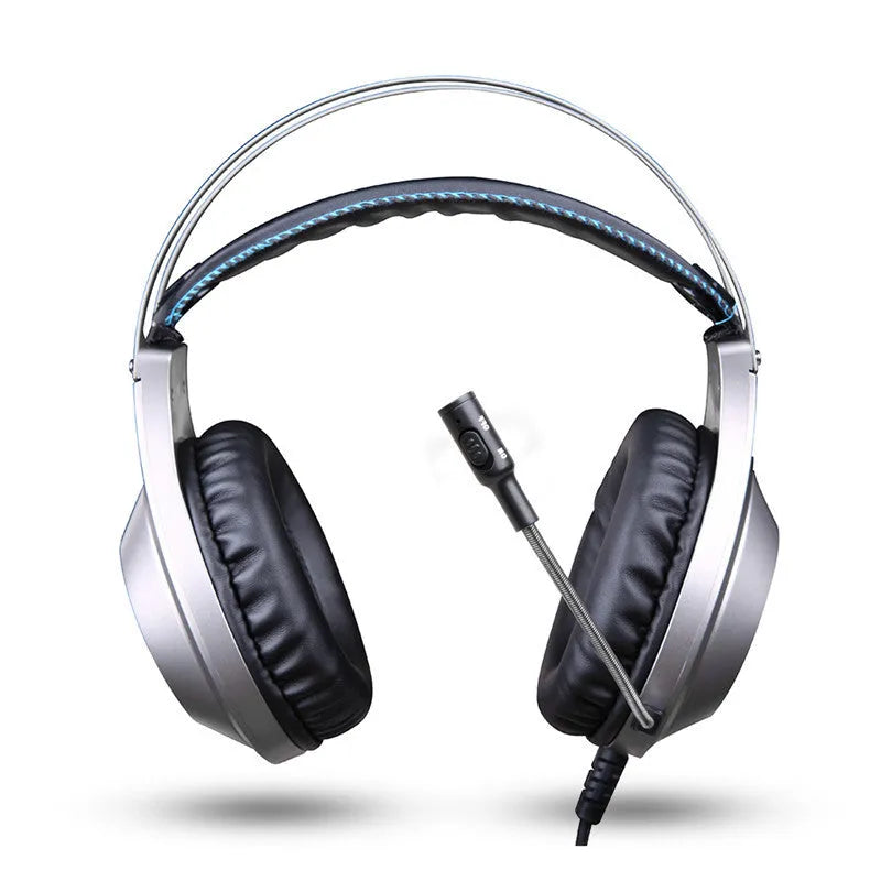 Black USB wired computer headset with microphone and over-ear design for PC use