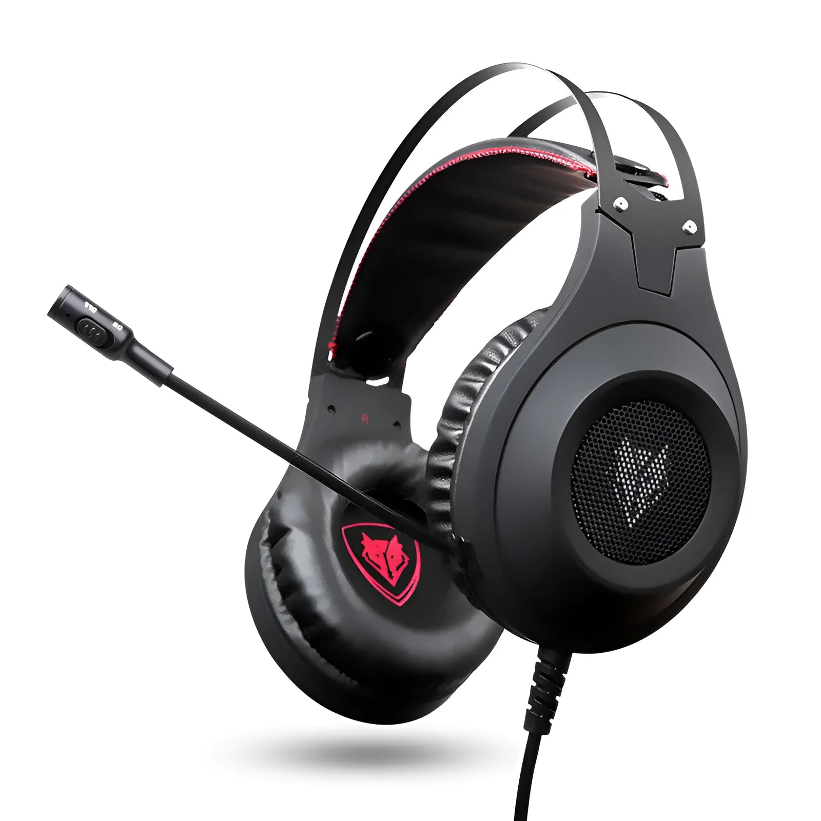Black USB wired computer headset with microphone and over-ear design for PC use