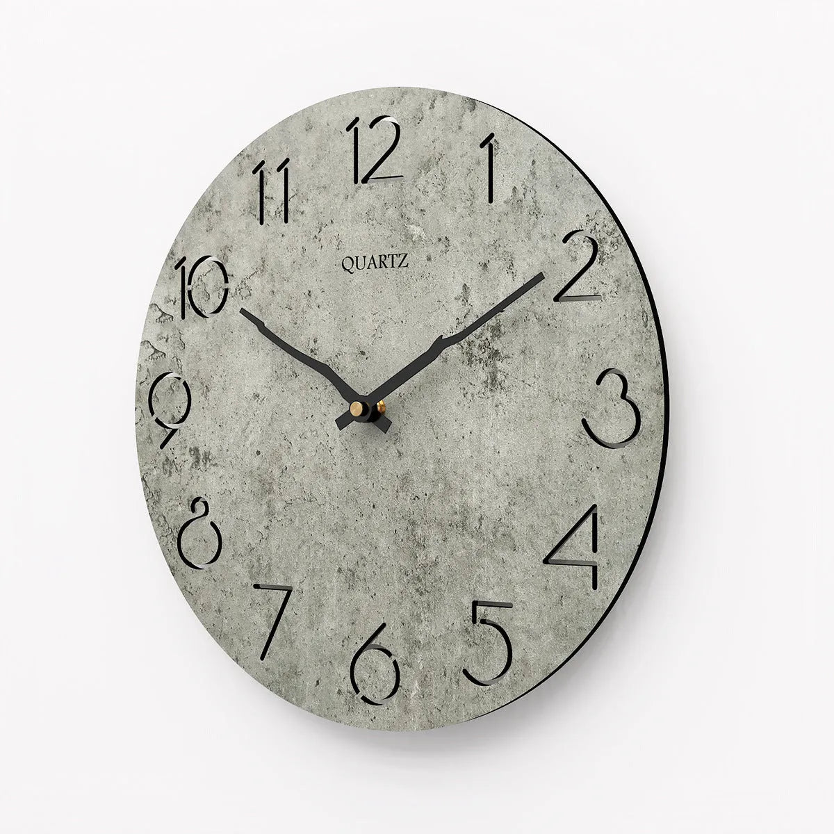 Modern European style grey wall clock for living room decoration single-sided