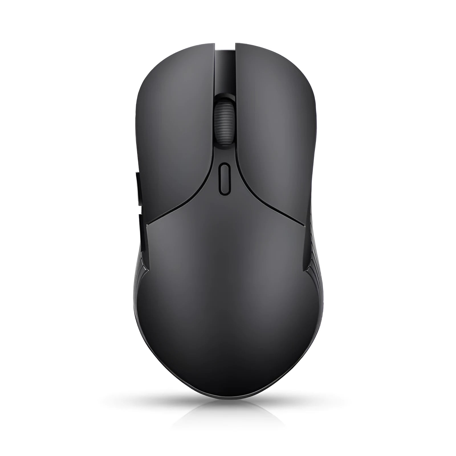Blue wireless computer mouse with voice translation function showing voice control button and 2.4GHz USB receiver