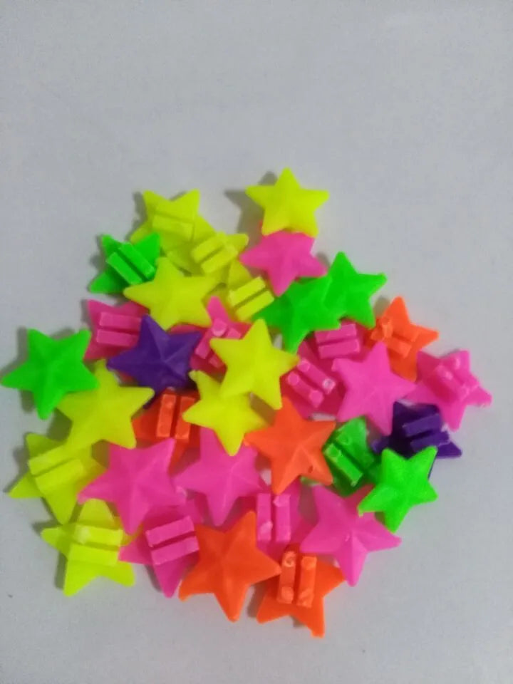 Bag of mixed colour children's bicycle decorations made of plastic or resin for outdoor cycling