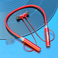 Wireless Bluetooth headset in black with neck-hanging design and bilateral stereo ear cups