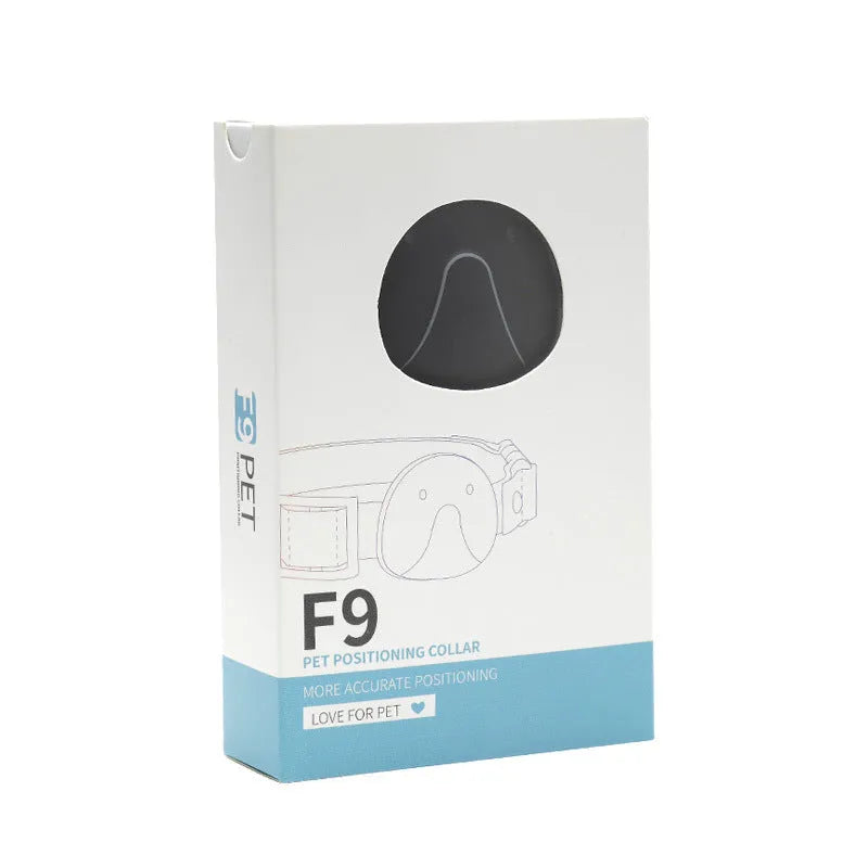 Mini pet smart wearable locator in black with ABS PVC body showing compact design for cat or dog collar