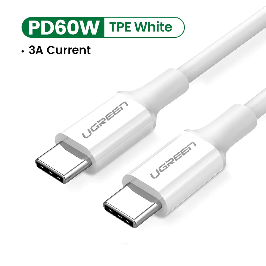 PD100W 5A USB-C to USB-C fast charging cable in black, with LED indicator light, 1m length on white background.
