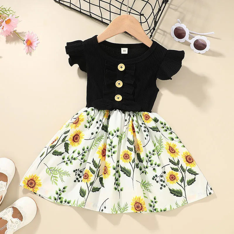 Toddler girls sleeveless summer dress in multiple colours with Asian sizing options