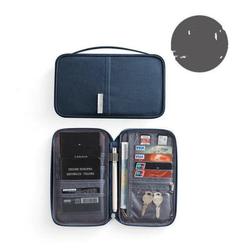 Waterproof cationic fabric passport cover in multiple colours showing small and large travel document sizes