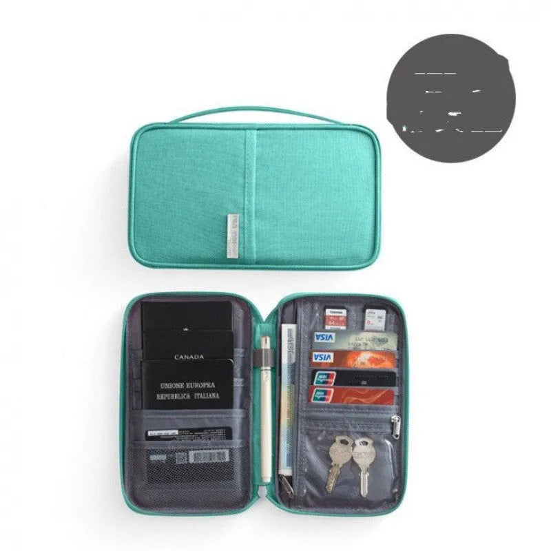 Waterproof cationic fabric passport cover in multiple colours showing small and large travel document sizes
