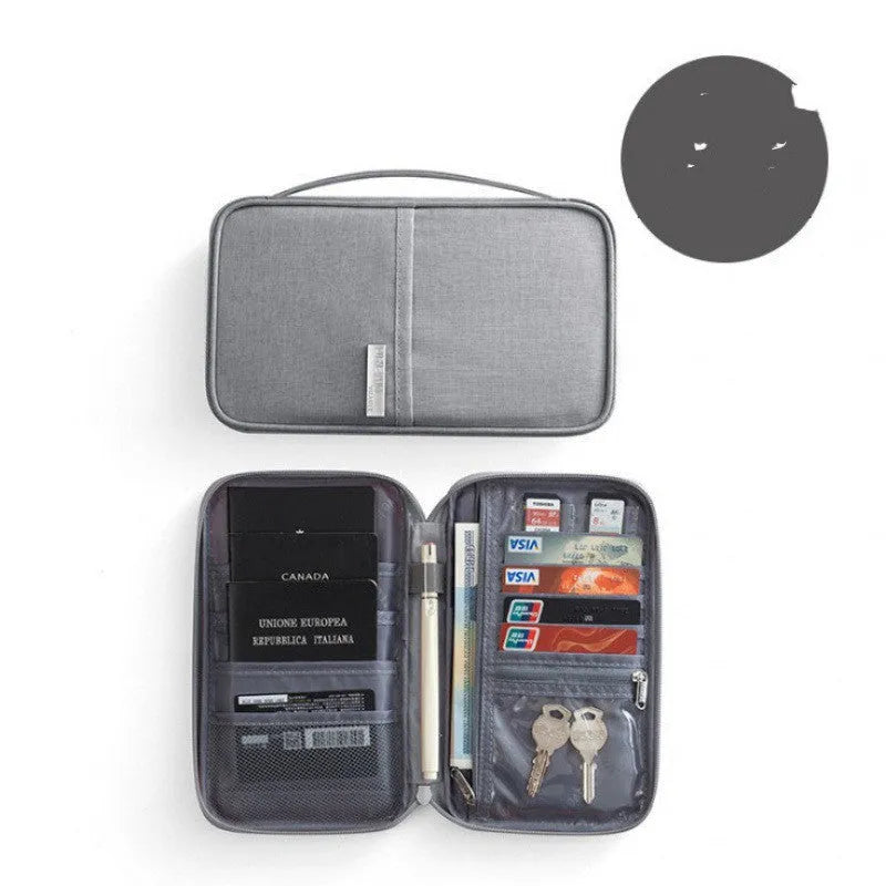 Waterproof cationic fabric passport cover in multiple colours showing small and large travel document sizes