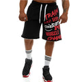 Men's casual workout tactical five-point shorts in cotton spandex blend, high elastic waist, black colour