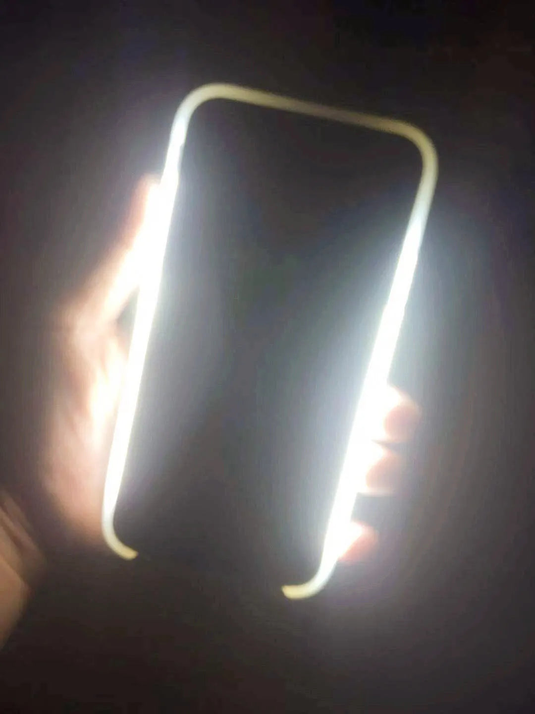 LED flash phone case for iPhone 11 Pro Max in black with glowing back panel and USB port