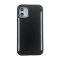 LED flash phone case for iPhone 11 Pro Max in black with glowing back panel and USB port