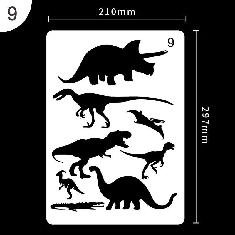 White plastic drawing stencil template for easy tracing and art projects.