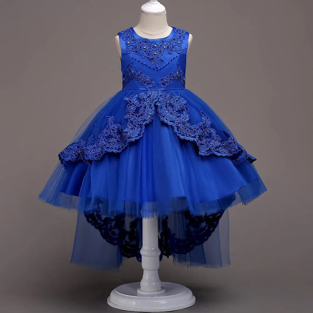 Children's princess dress for girls aged 3-8 years, polyester fibre, available in multiple colours and sizes 110-170cm