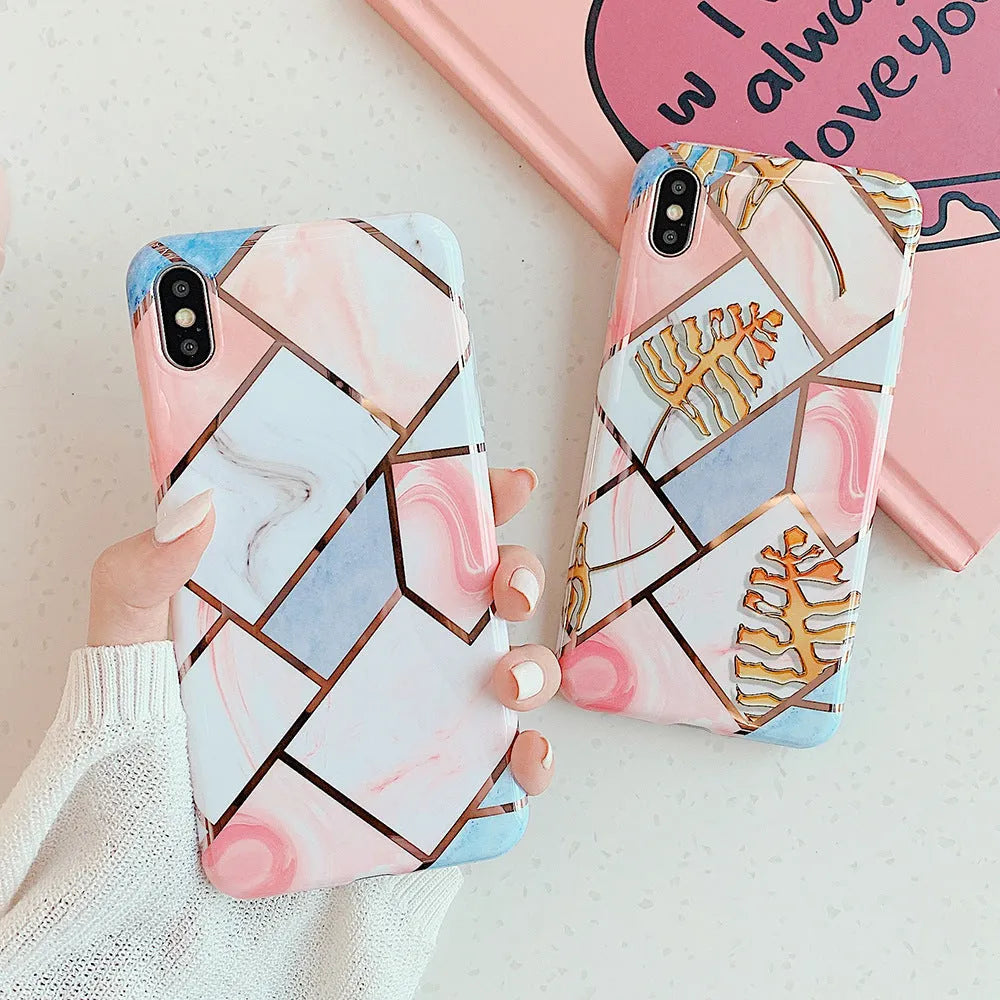 Silicone gel mobile phone shell case for iPhone in Style C design on a white background.