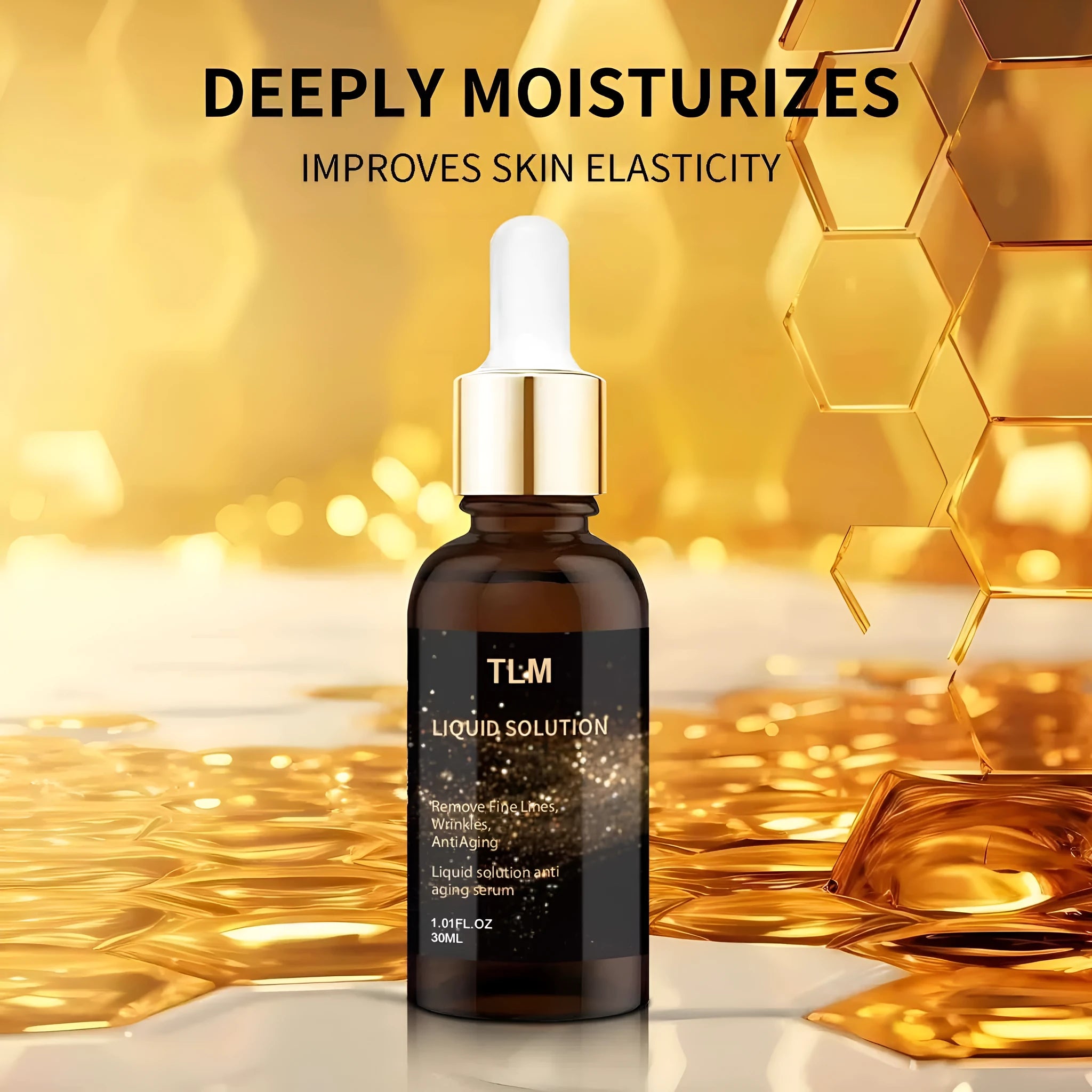 30 ml facial care solution bottle with hyaluronic acid formula for delicate skin