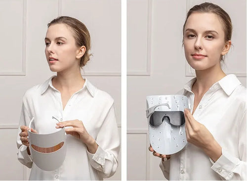 Acne beauty mask with red orange and blue light therapy, 150x158x204mm, 61g, four style options