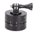 360-degree auto rotate camera tripod head base compatible with GoPro, SLR, and iPhone cameras