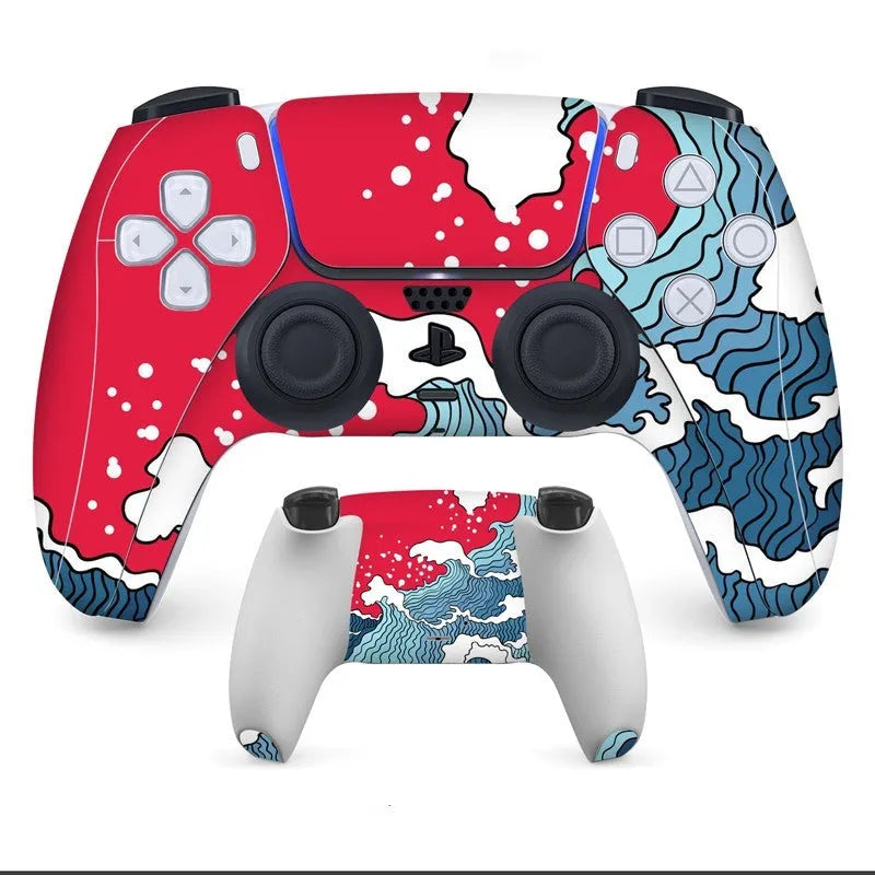 PS5 controller protection stickers with micro-frosted surface for scratch resistance and improved grip