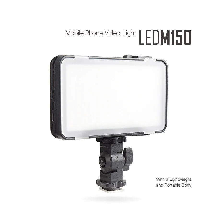 Shenniu M150 ultra-thin LED video light for mobile phones and cameras