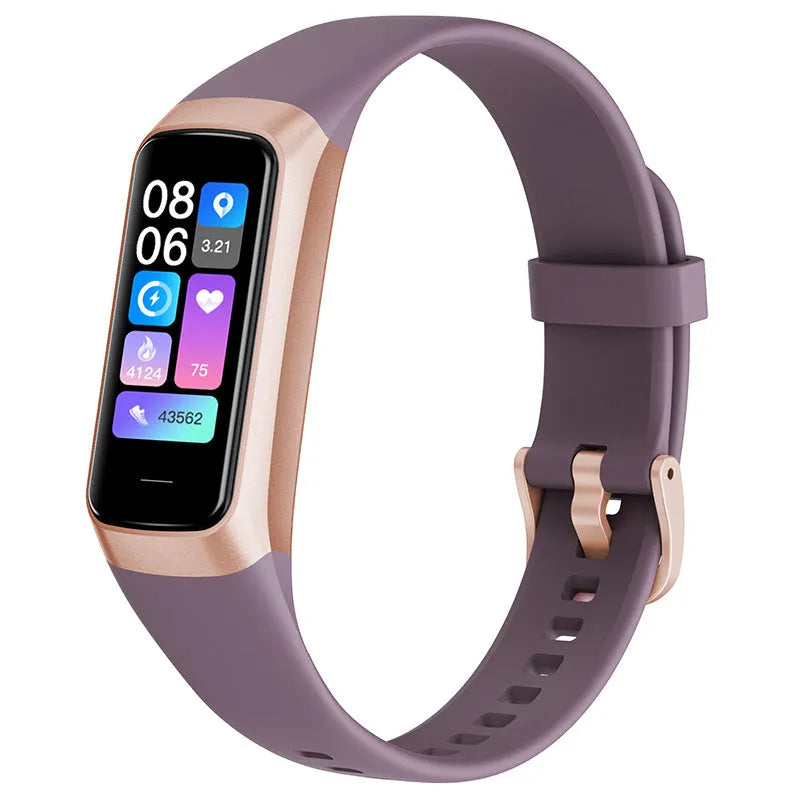 C60 smart watch with 1.1-inch MOLED display showing health data on wrist with black TPU band