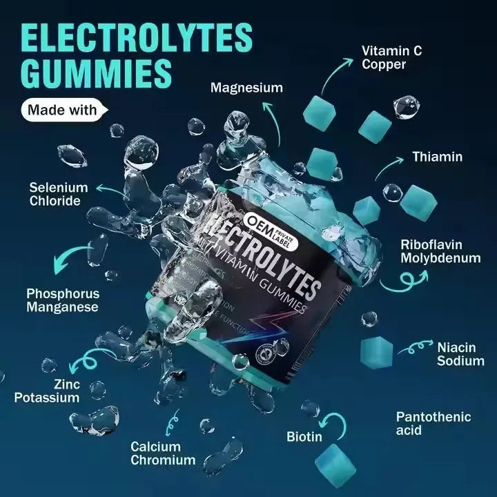 Electrolyte jelly energy support soft candy 120 tablets adult supplement in packaging