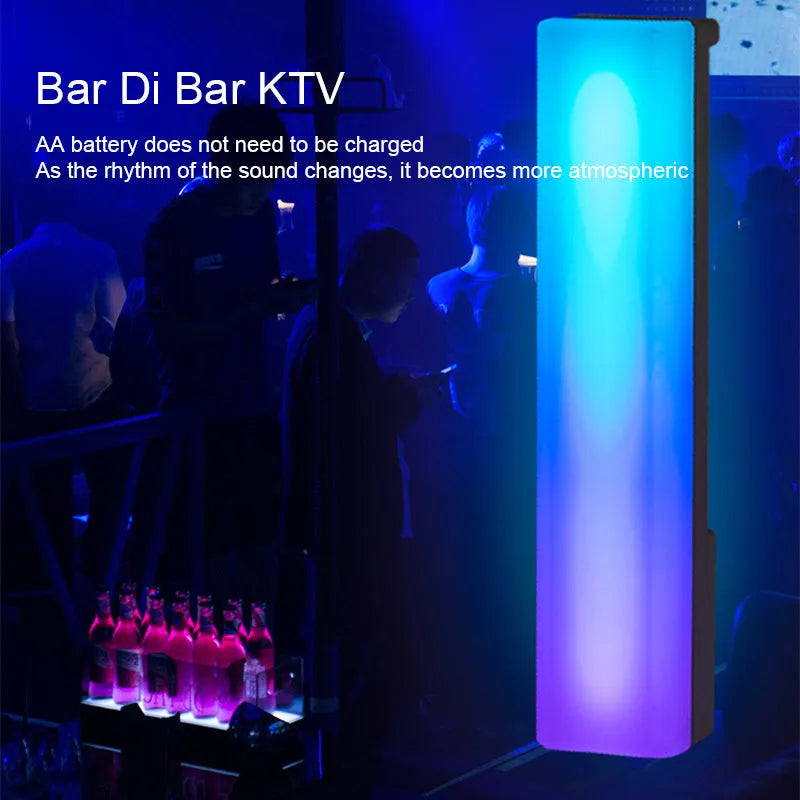 3D RGB voice-activated ambiance lamp with cross-border shell design on tabletop