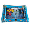 Whale-coloured water cushion baby playing pad PVC crawling mat 60x50 cm on floor