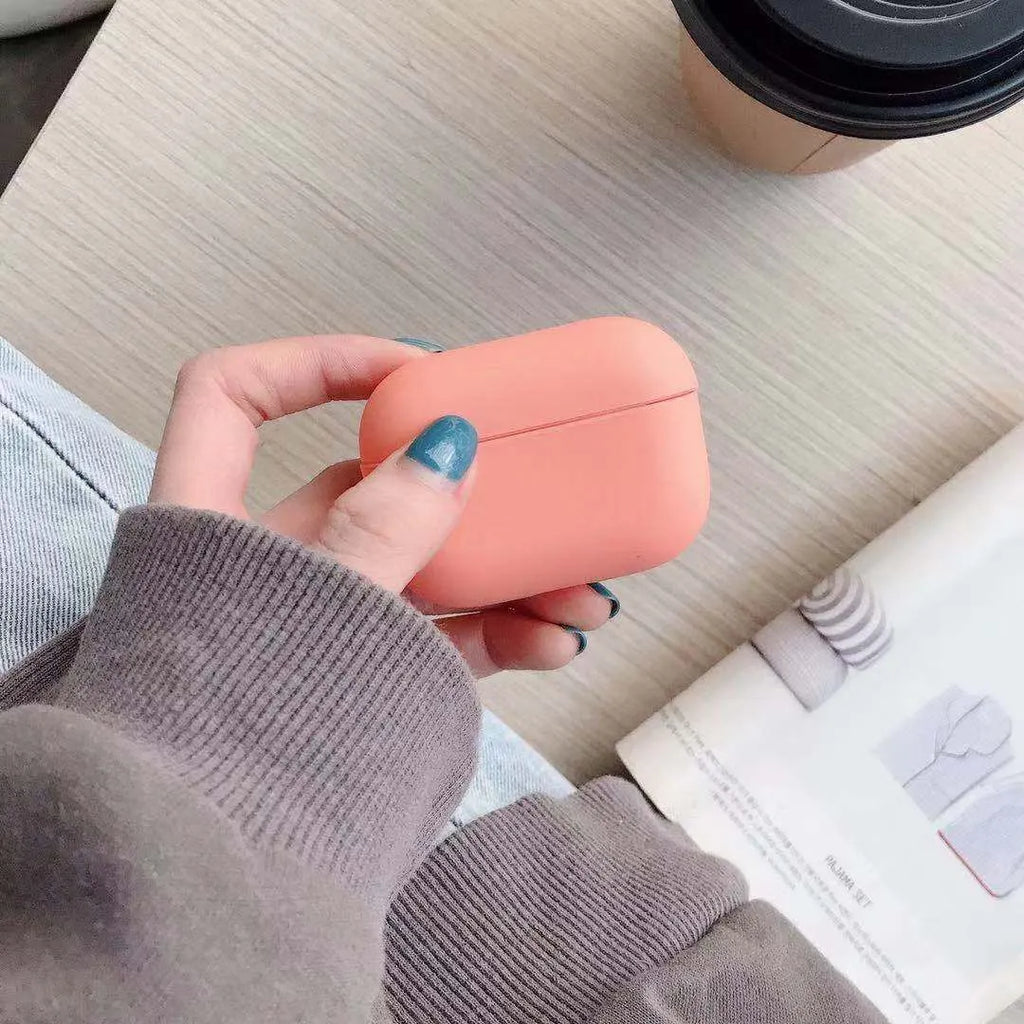 AirPods Pro 3 protective plastic case in multiple colour options including black, pink, and green