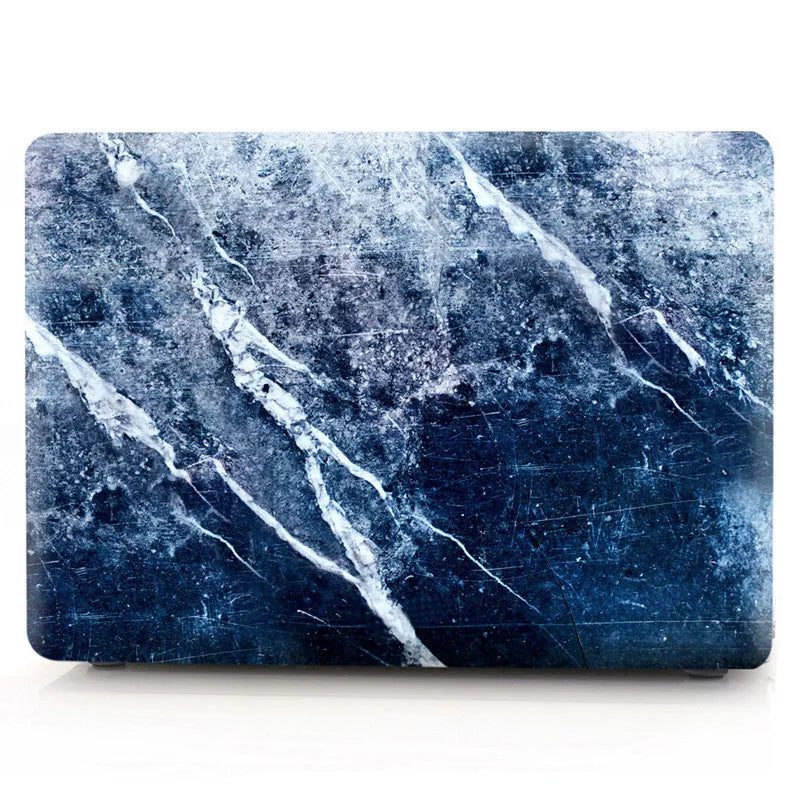 Marble-pattern PC hard shell case for MacBook Air and MacBook Pro with precision cutouts
