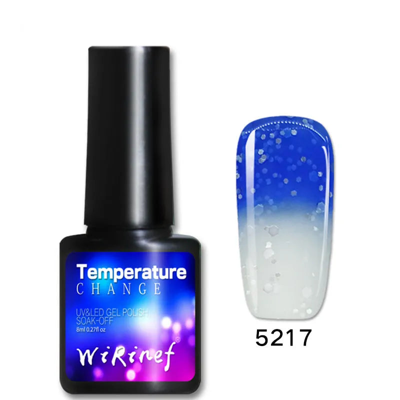 Gradient nail gel glue kit with four 8ml bottles for soak-off gel manicure, gum texture, LED UV lamp cure
