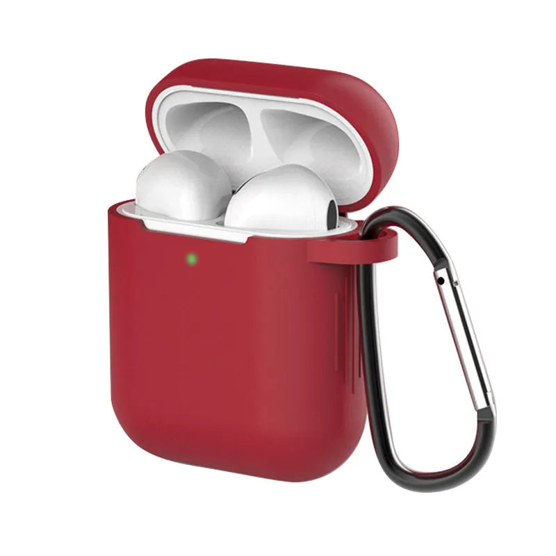 Silicone clamshell covers for Apple AirPods first and second generation in multiple colour options