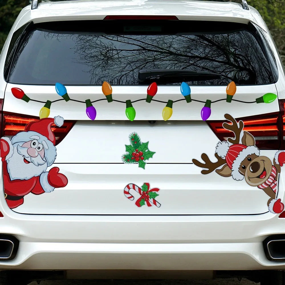 Christmas elk reflective magnetic sticker with cartoon design in RFM026 colour
