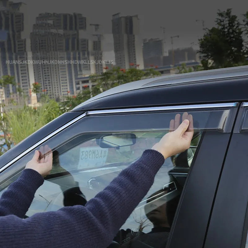 23 new Outlander window deflectors rain guards in black warrior style