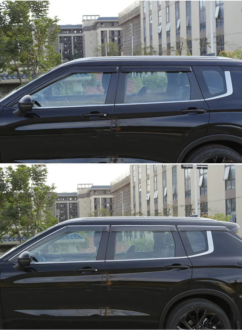 23 new Outlander window deflectors rain guards in black warrior style