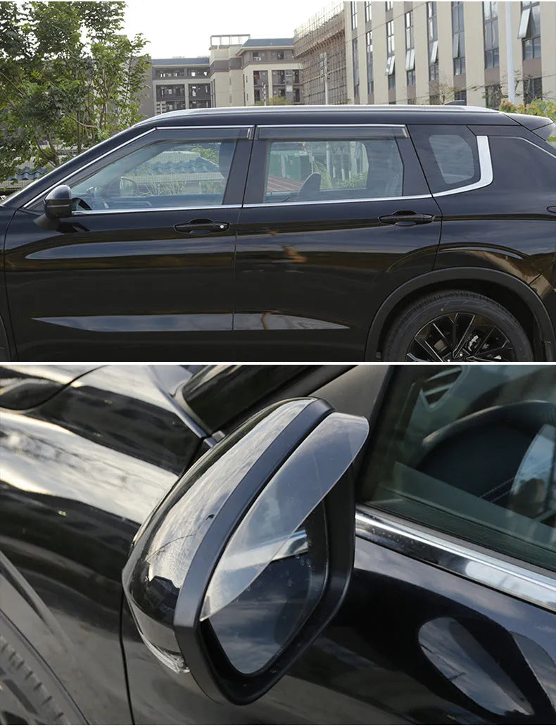 23 new Outlander window deflectors rain guards in black warrior style
