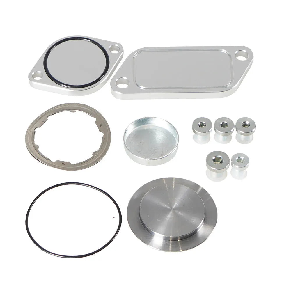 Silver aluminium alloy automotive valve cover for cooler exhaust gas recirculation systems