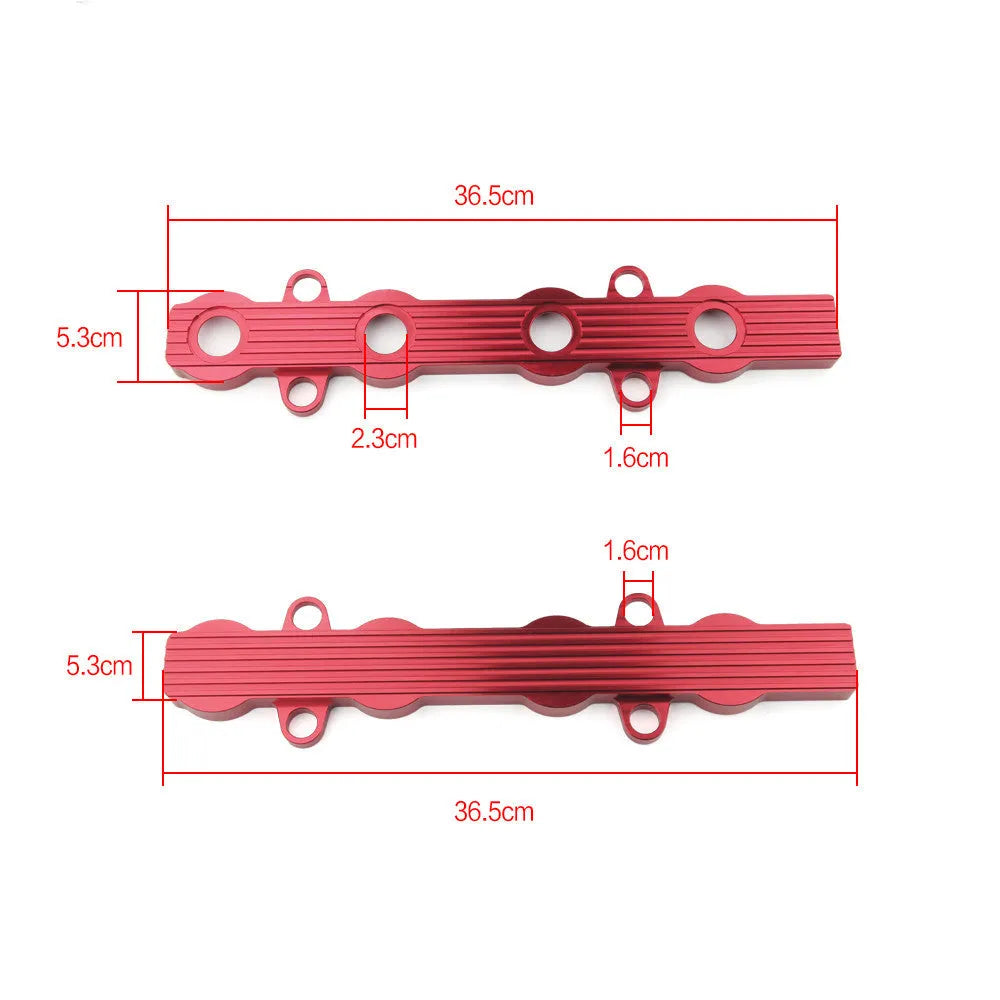 Aluminium alloy car engine hood in blue, red, or silver, showing versions with and without mounting holes.