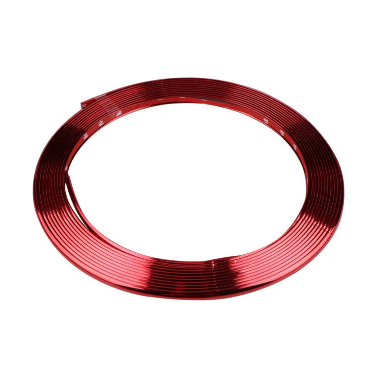 Electroplated purple PVC wheel hub trim roll for car wheel decoration and protection