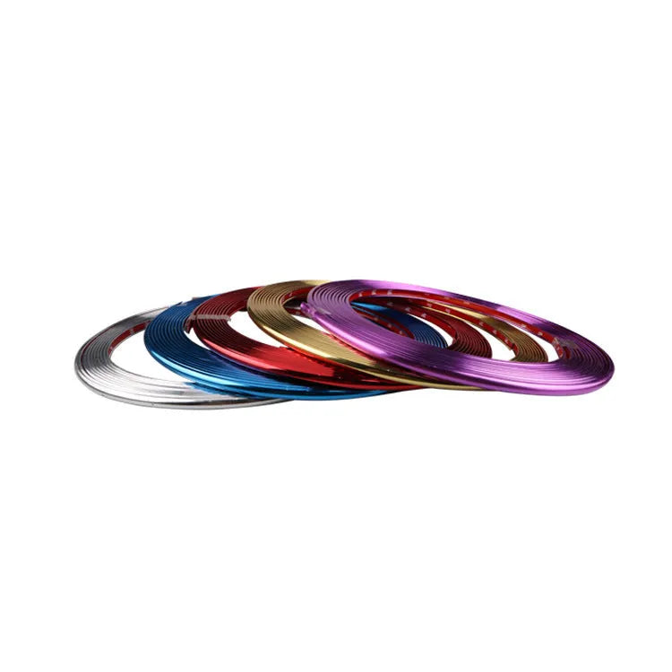Electroplated purple PVC wheel hub trim roll for car wheel decoration and protection